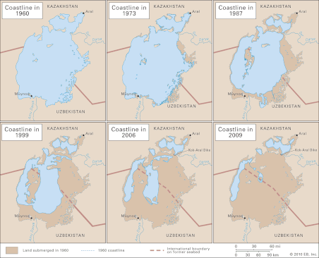 Aral-Sea-historic-coastline-Map