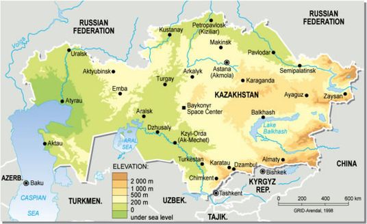 carte-topographique-kazakhstan
